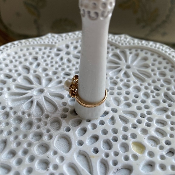 14K Gold and genuine Pearl with diamond chips ring - Picture 11 of 14